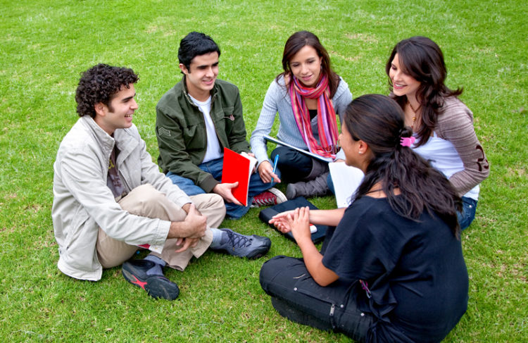 culture_and_other_exchanges Group of students studying in a circle