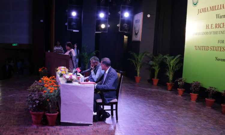 Ambassador Richard R. Verma, November 1, 2016 Jamia Millia Islamia, New Delhi