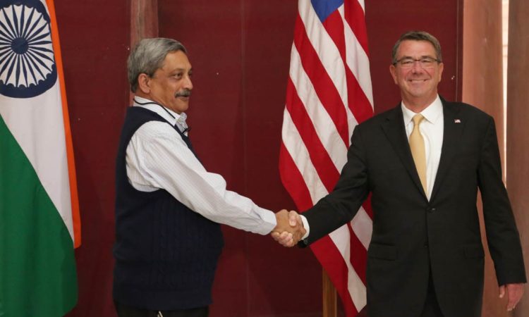 Secretary Carter with Raksha Mantri Shri Manohar Parrikar