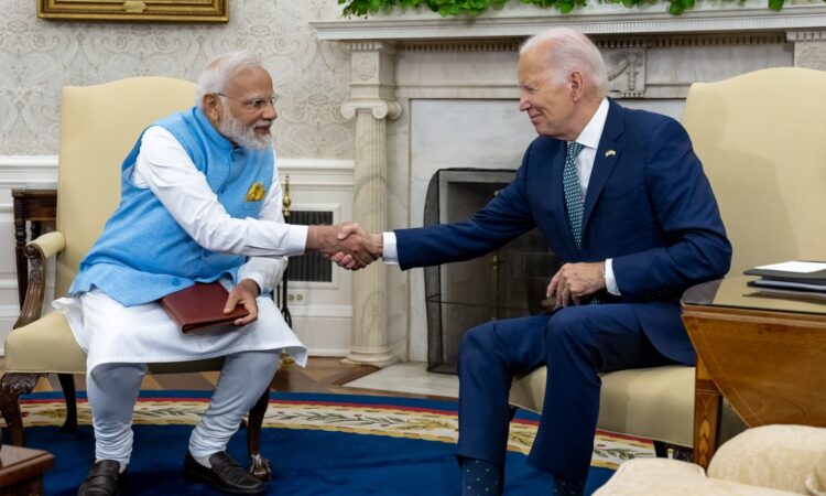 Photo of President Biden and Prime Minister Modi shaking hands