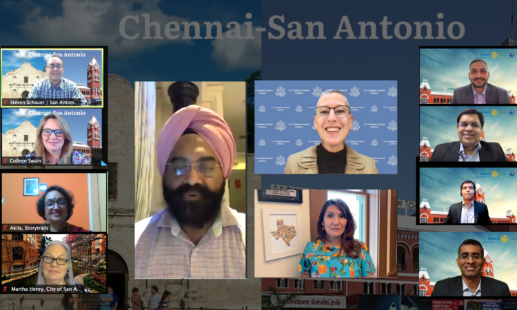 U.S. Consul General in Chennai Judith Ravin encouraged a robust sister city relationship at the Madras Week virtual presentation on historic landmarks of sister cities San Antonio and Chennai on Friday, August 20.