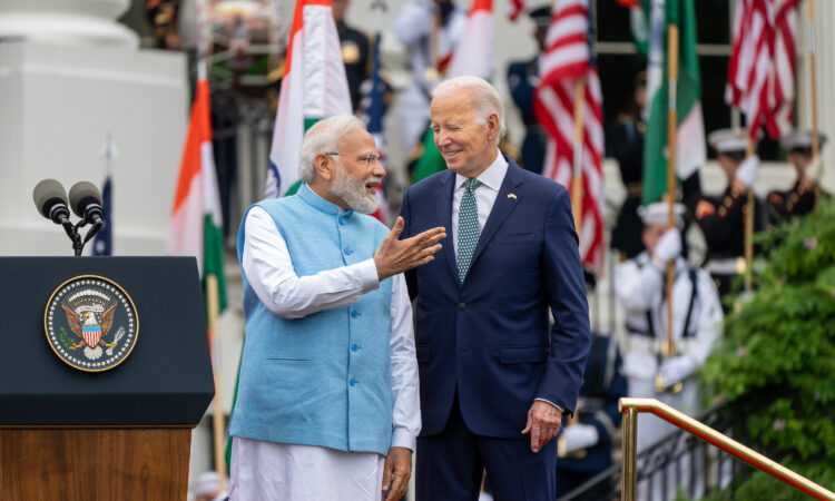 Photo of President Biden and Prime Minister Modi standing together