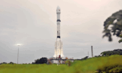 The NISAR satellite, jointly developed by NASA and the Indian Space Research Organisation (ISRO), is encapsulated in the nose cone of ISRO’s Geosynchronous Satellite Launch Vehicle, which stands on the launch pad at the Satish Dhawan Space Centre in Sriharikota, India.  Photo credit:  ISRO