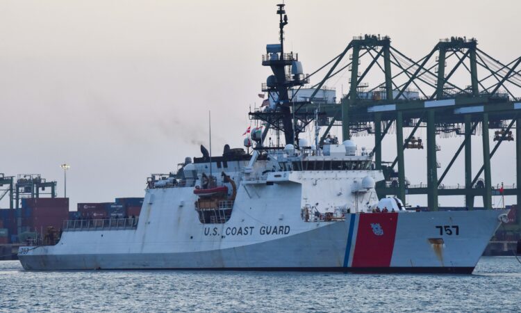 The U.S. Coast Guard Cutter (USCGC) Midgett, which is on a four-day visit to India, anchored at the Chennai Port on Friday, September 16.
