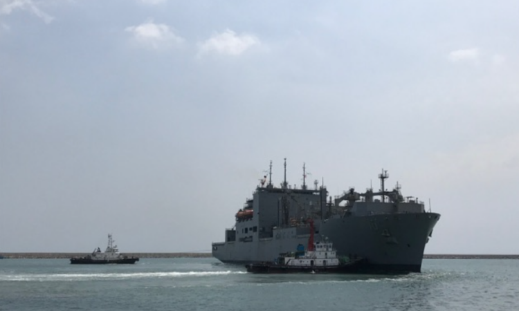 Dry cargo ship USNS Charles Drew conducted maintenance at L&T shipyard, in Kattupalli near Chennai, India, from August 7 to 17, 2022.