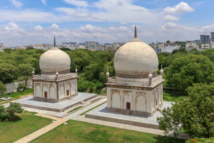 taramati hyderabad Photo of Taramati and Premamati mausoleums in Hyderabad.